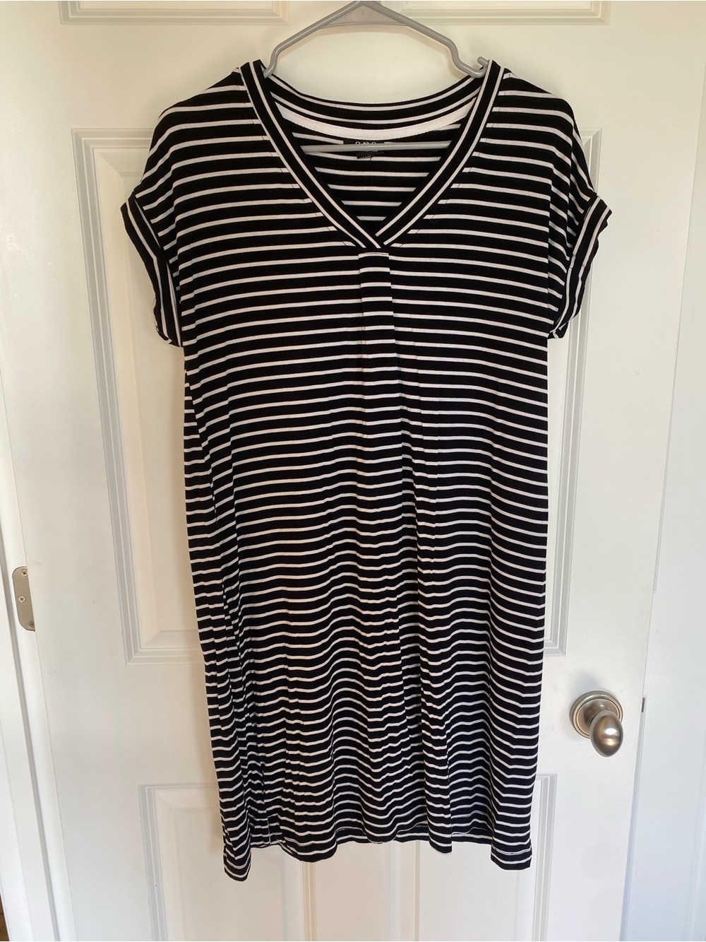 a.n.a Black and White Striped Dress